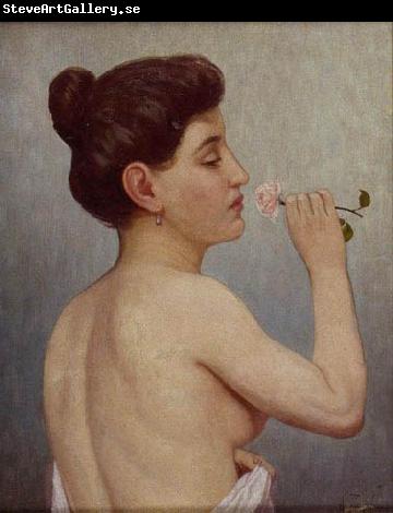 Alfred Hirv Nude with a rose